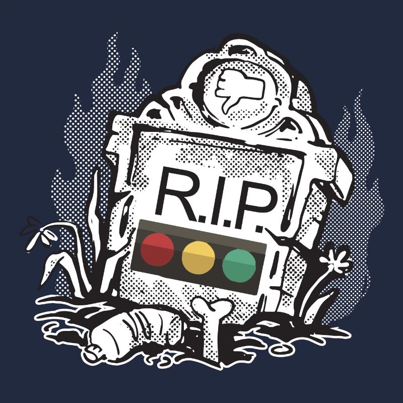 Traffic light Rest in Peace RIP