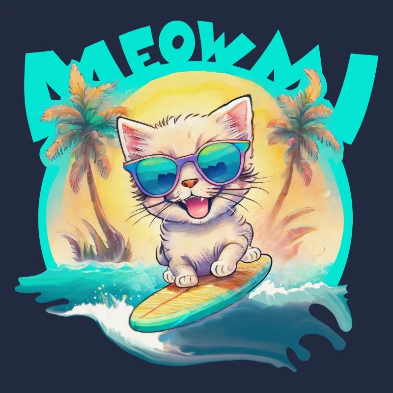 Chaton Surfeur