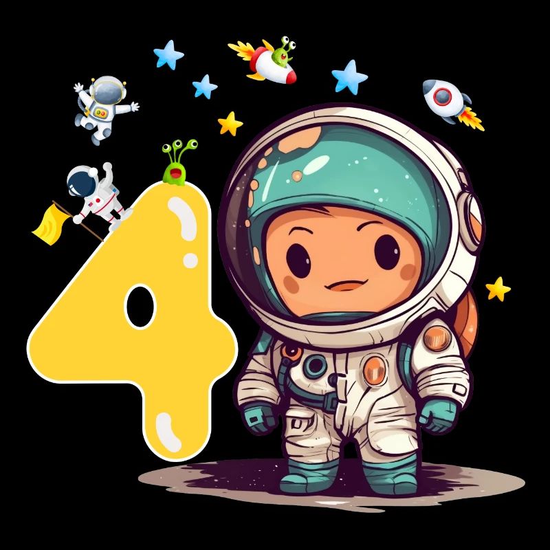 4e anniversaire du petit astronaute