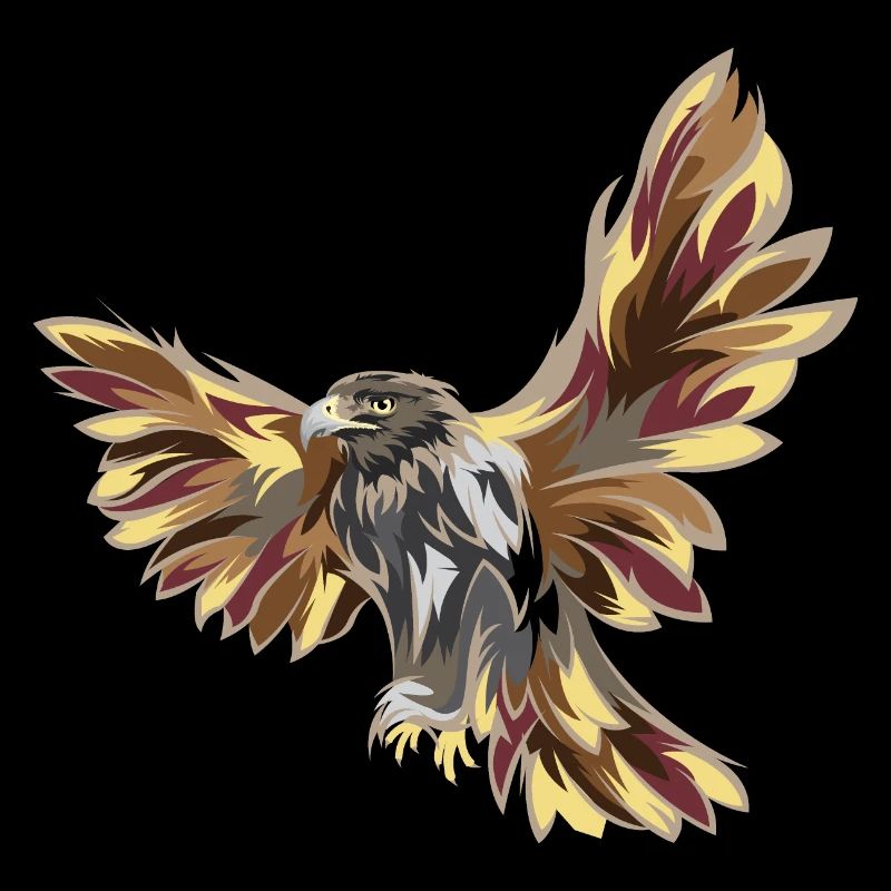 Eagle flight illustration colors icon bird icon