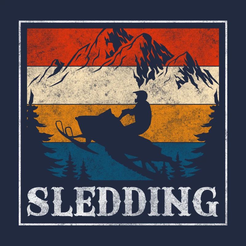 Sledding Ski Holiday Fun