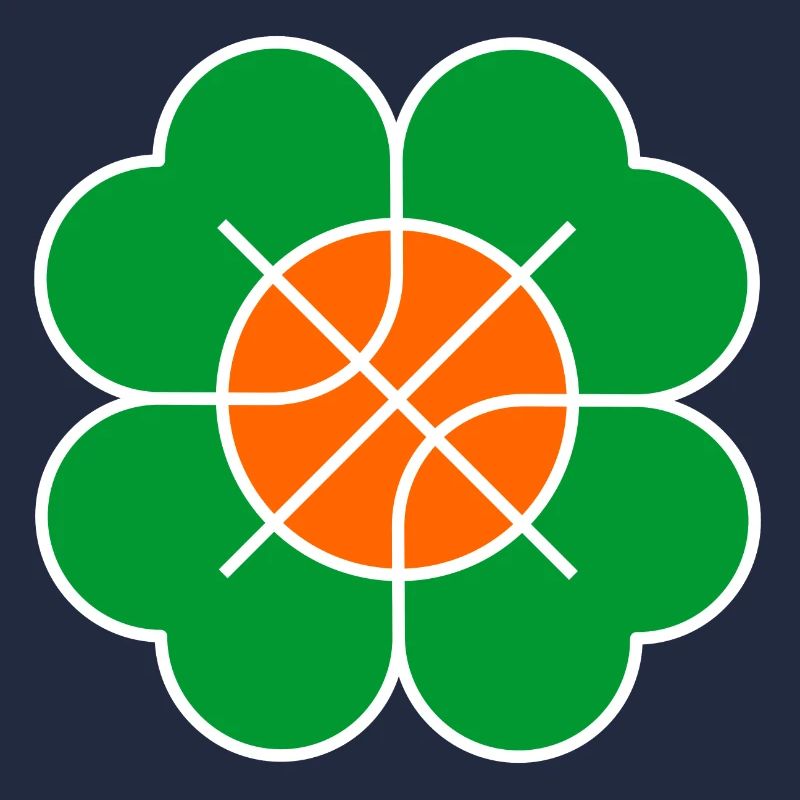 Fleur de basket-ball - Feuille de trèfle
