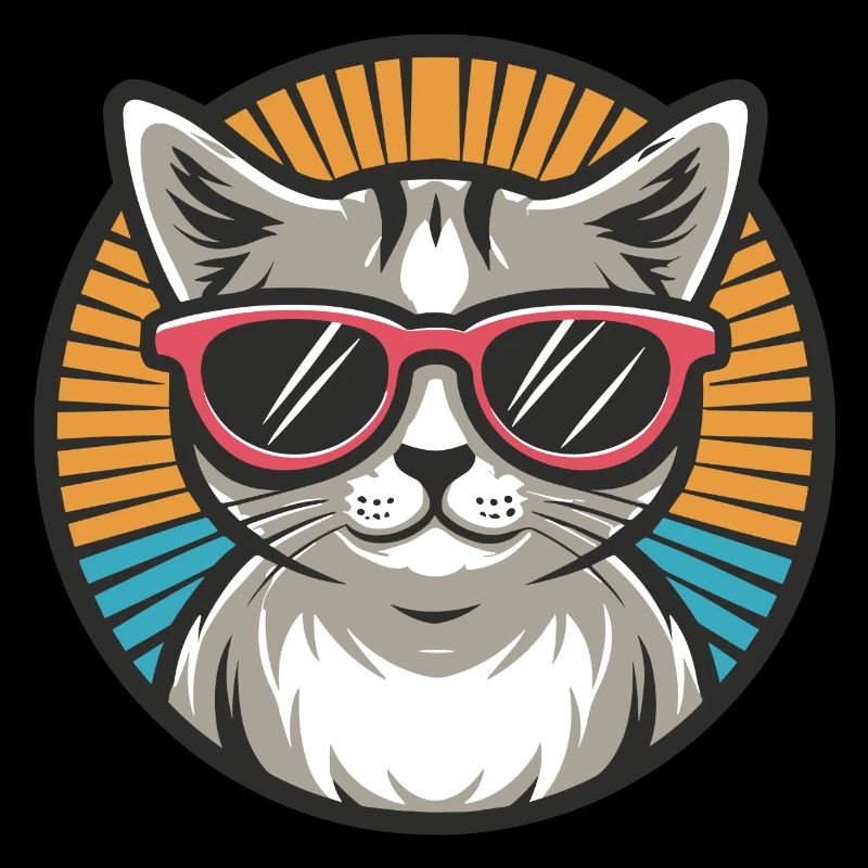 Chat avec des lunettes de soleil