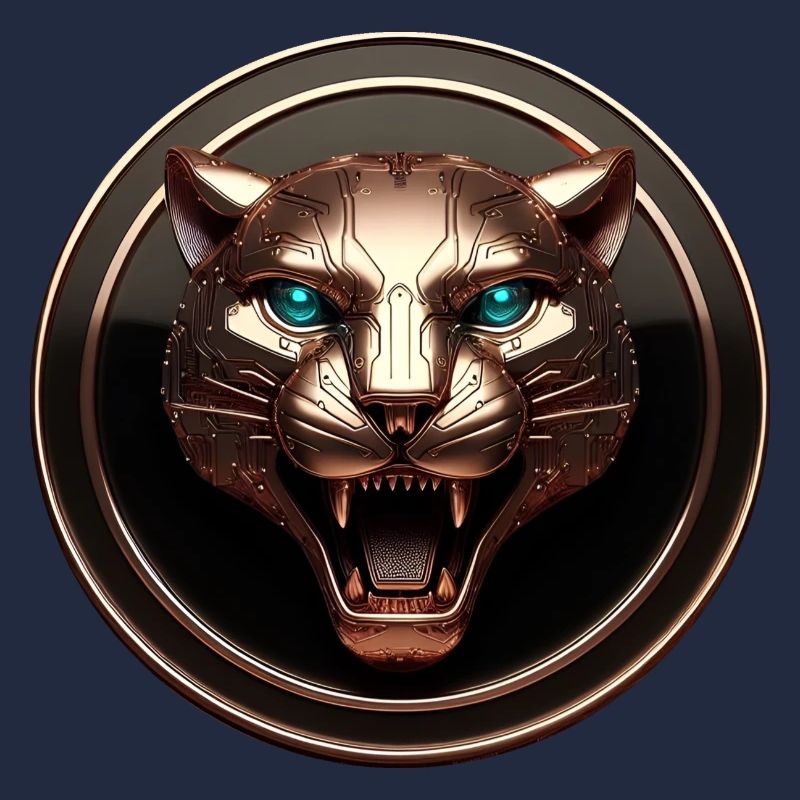 Futuristischer Tech-Panther Gold