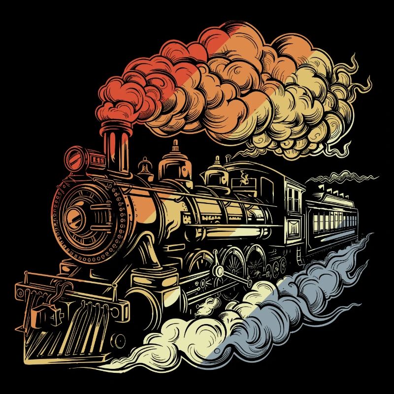 Retro Dampflokomotive