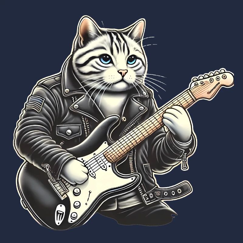 Cat Playing Guitar