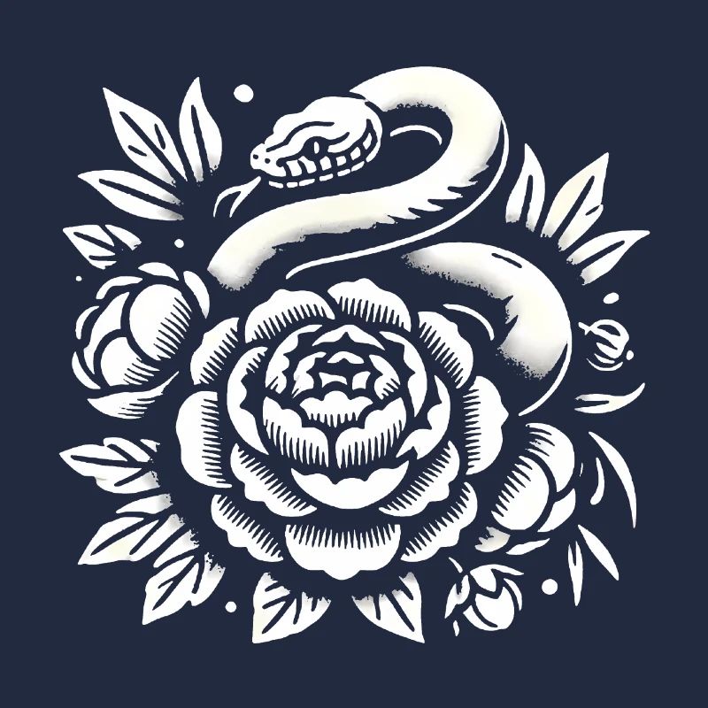 Elegant Snake Floral Vector Design