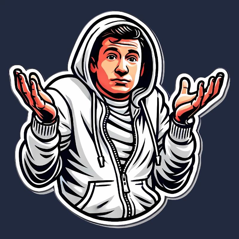 Drôle dessin animé geste sweat à capuche