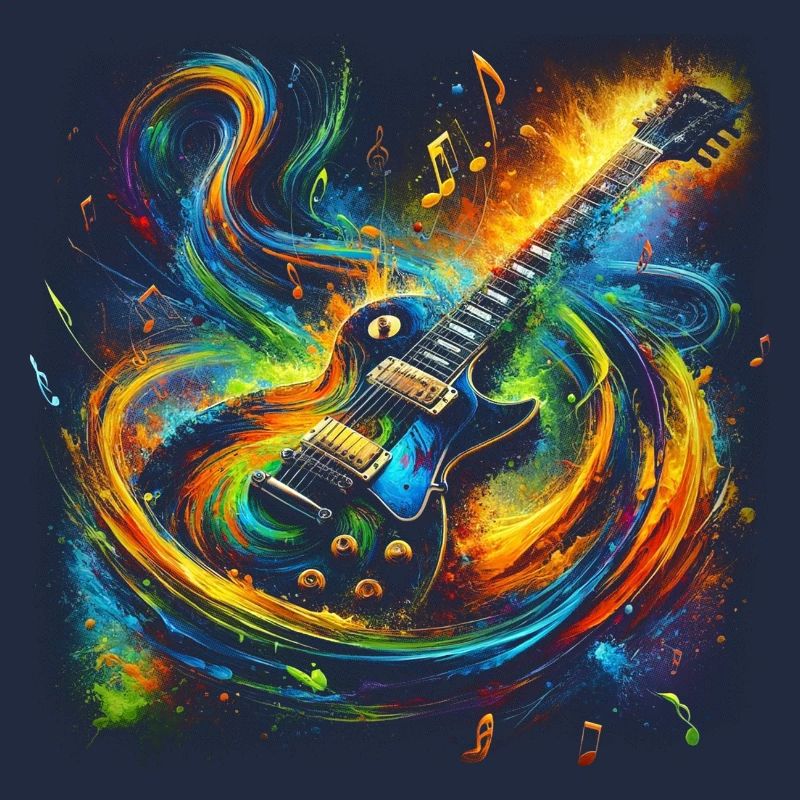 Colorful Guitar Expression