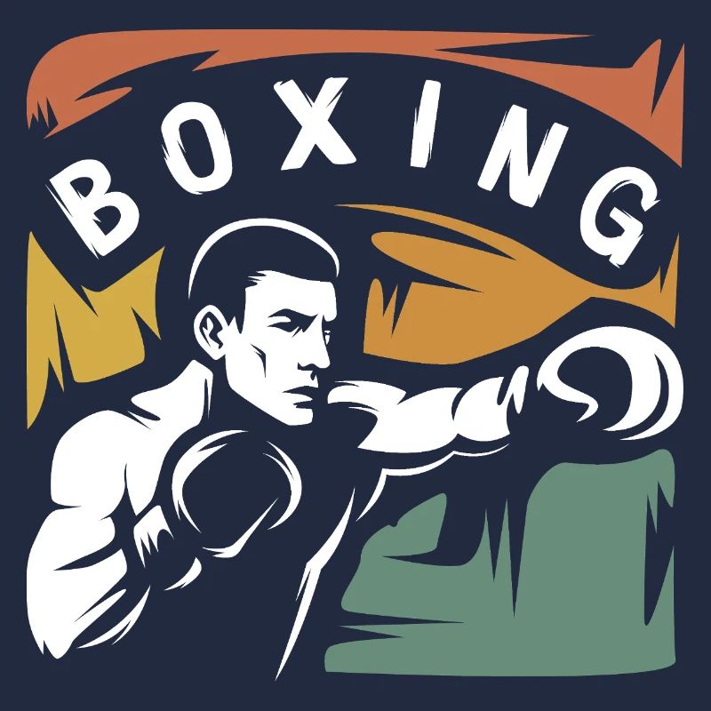 Combattant de boxe vintage – Conception de boîte rétro