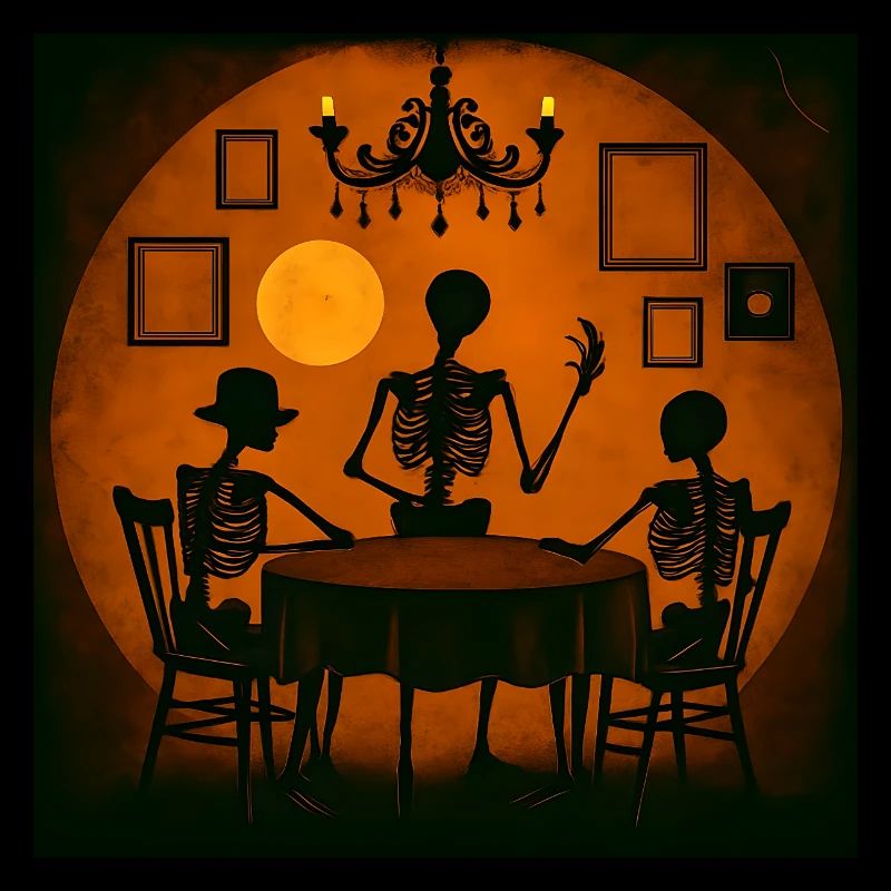 Halloween Skelett gruselig Geschenk