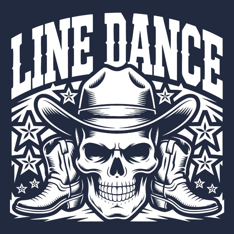 Line Dance Schädel Cowboy