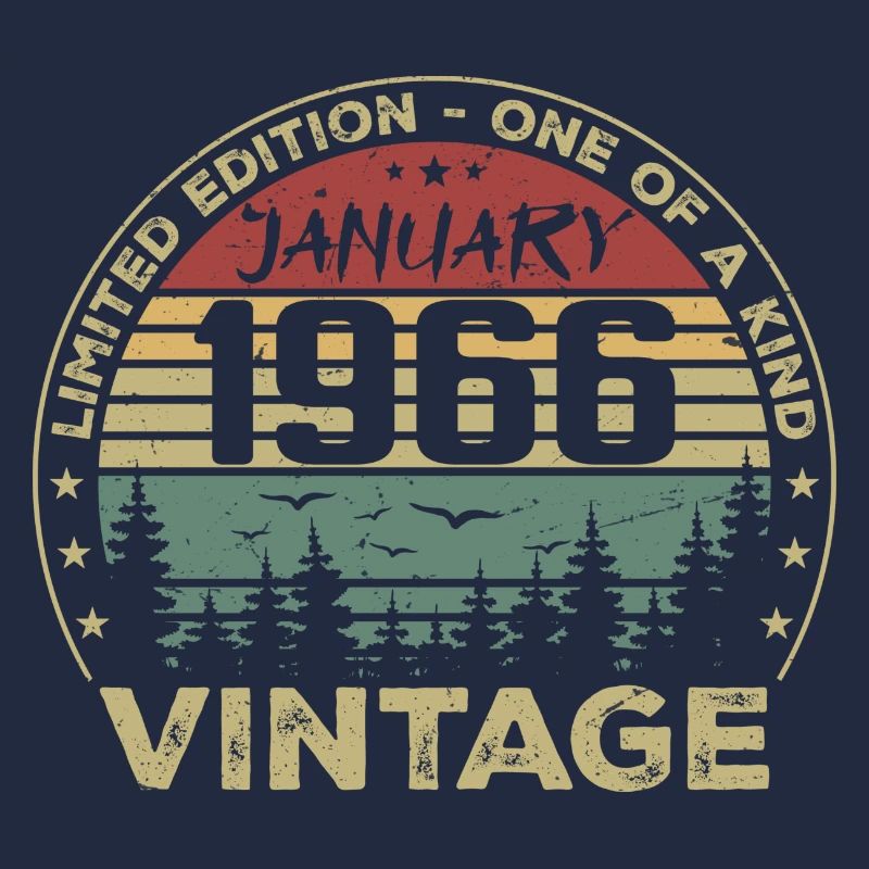 Vintage Janvier 1966 Anniversaire Janvier 1966
