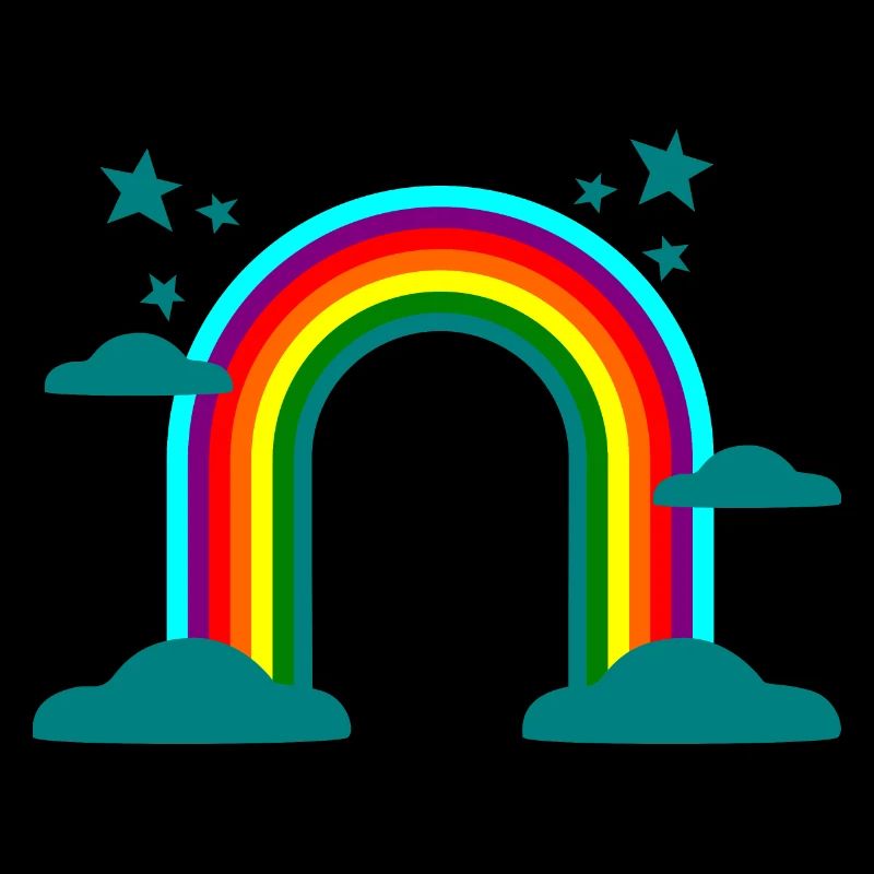 Regenbogen Wolken Sterne bunt Geschenk