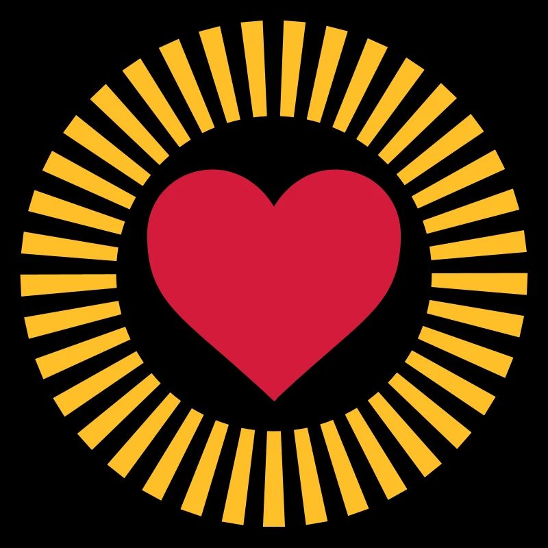 Herz in Strahlenkranz Design