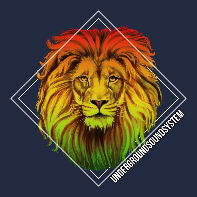 Regenbogenlöwe Diamond Muster