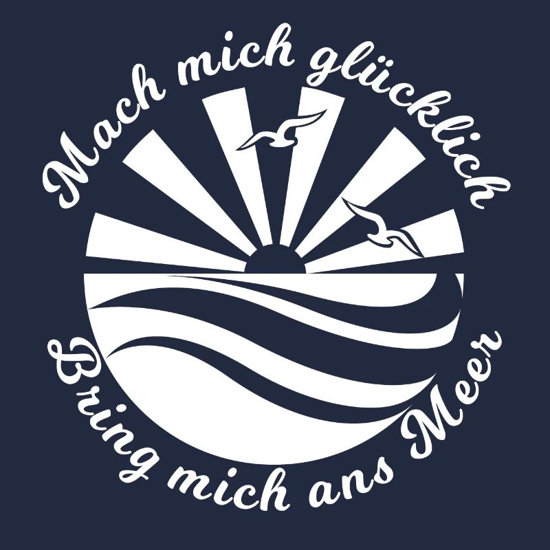 Bring mich ans Meer, lustiger Spruch mit Design