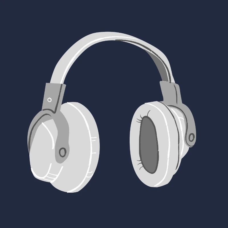 Grau Kopfhörer Illustration