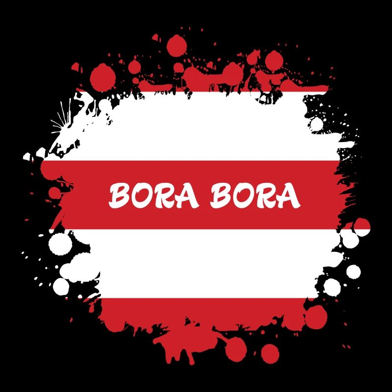 Bora Bora Klecks Flag Design