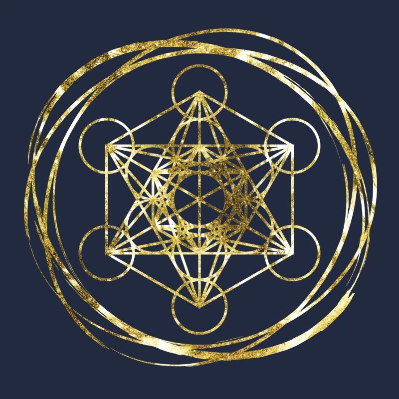 Métatrons Cube Or Géométrie Sacrée