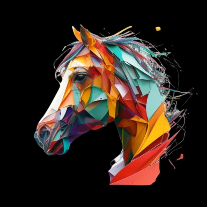 Pferd-Design mit vielen Farbe