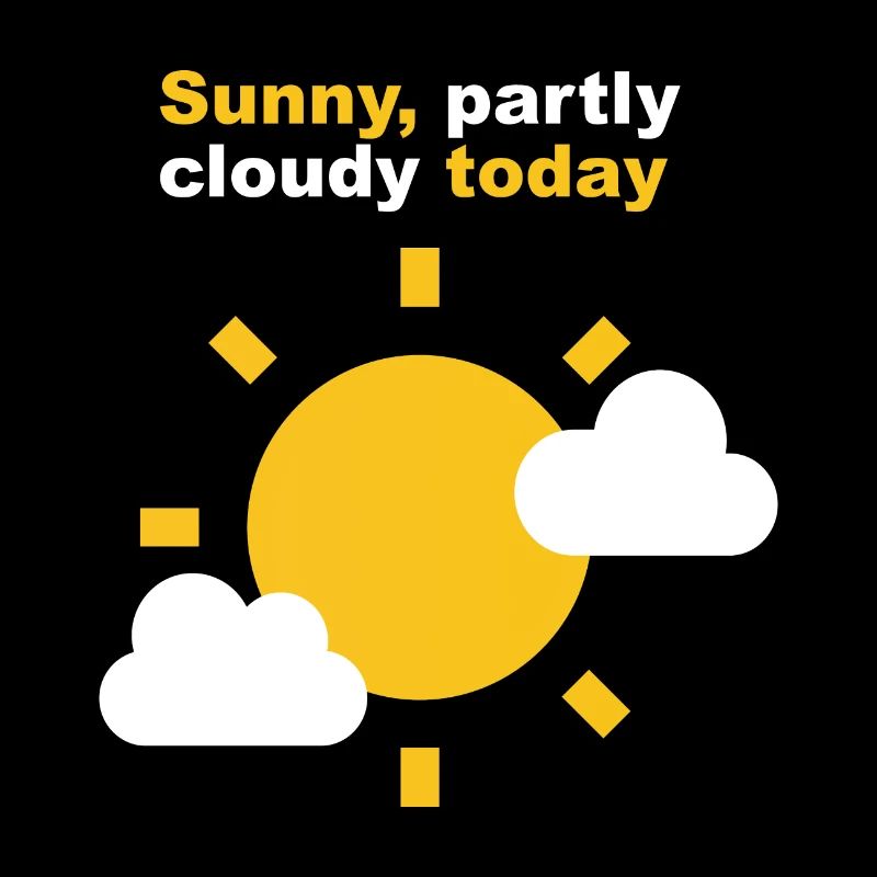Sunny partly cloudy today