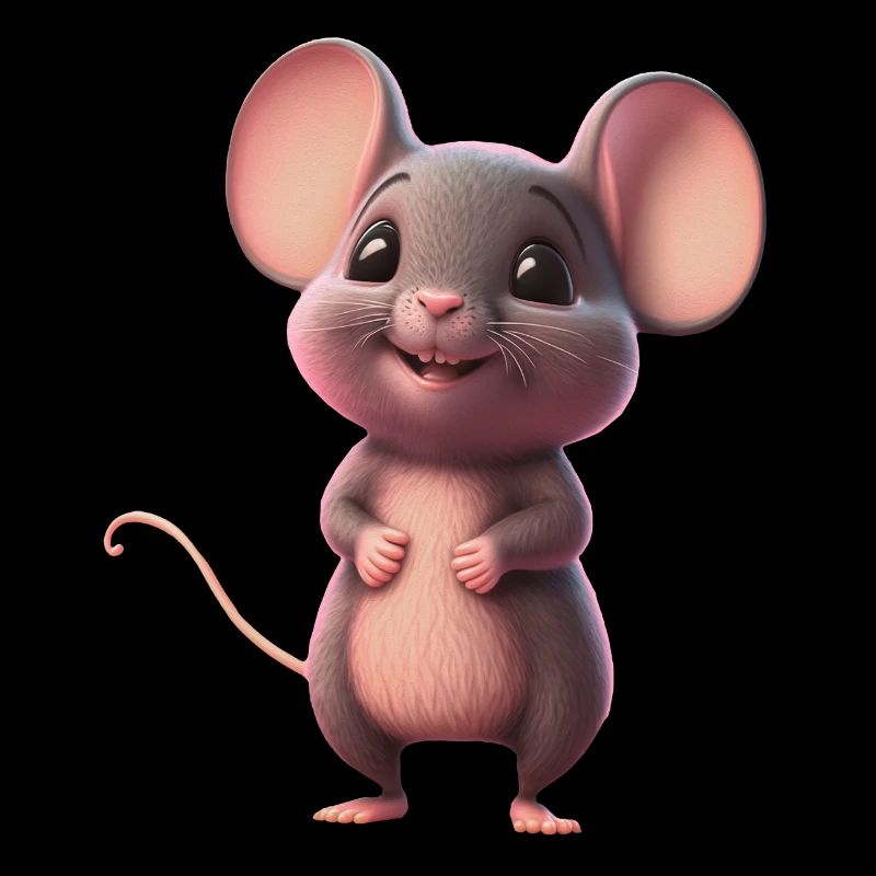 mignon souris heureuse