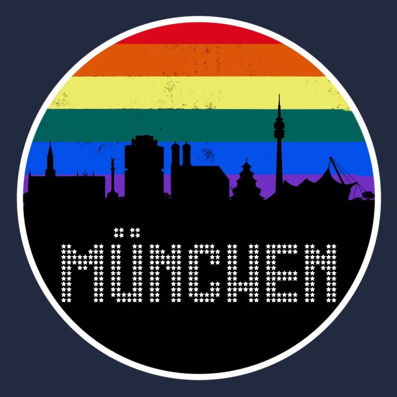 München Skyline Regenbogen