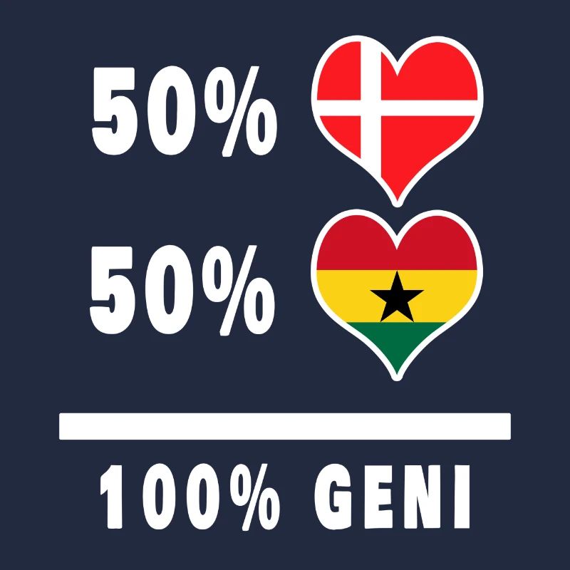Drapeau 100% génie du Ghana et du Danemark