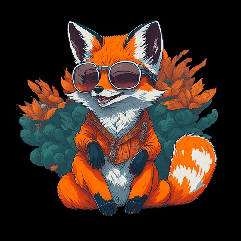 Cool fox with sunglasses