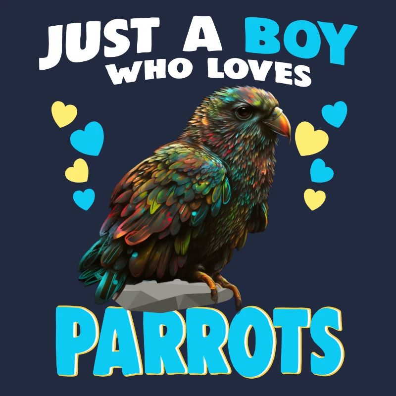 Juste un garçon qui aime les perroquets