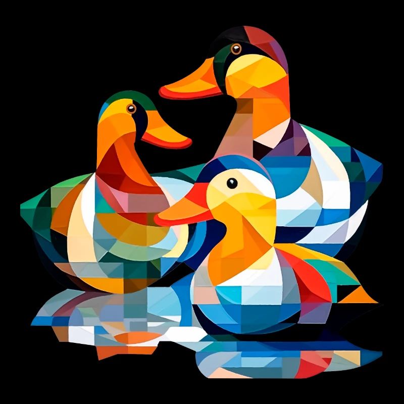 Ducks Cubism 2