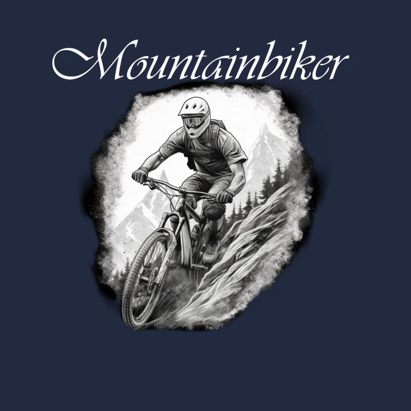 Mountainbiker weiß