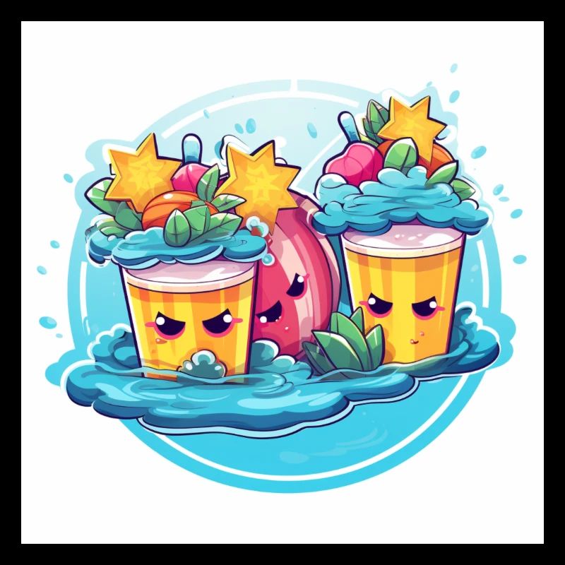 Cheerful Pool Party with Inflatable Fun