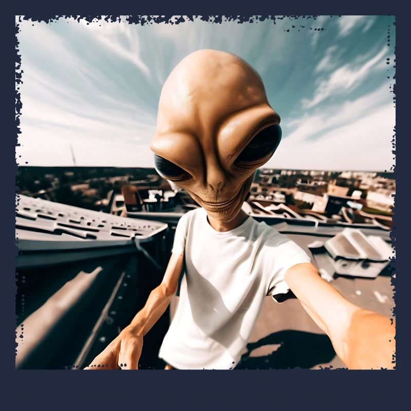 Alien Rooftop Selfie