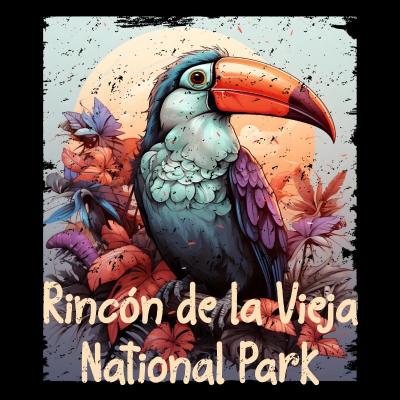 Rincon de la Vieja Tukan retro style
