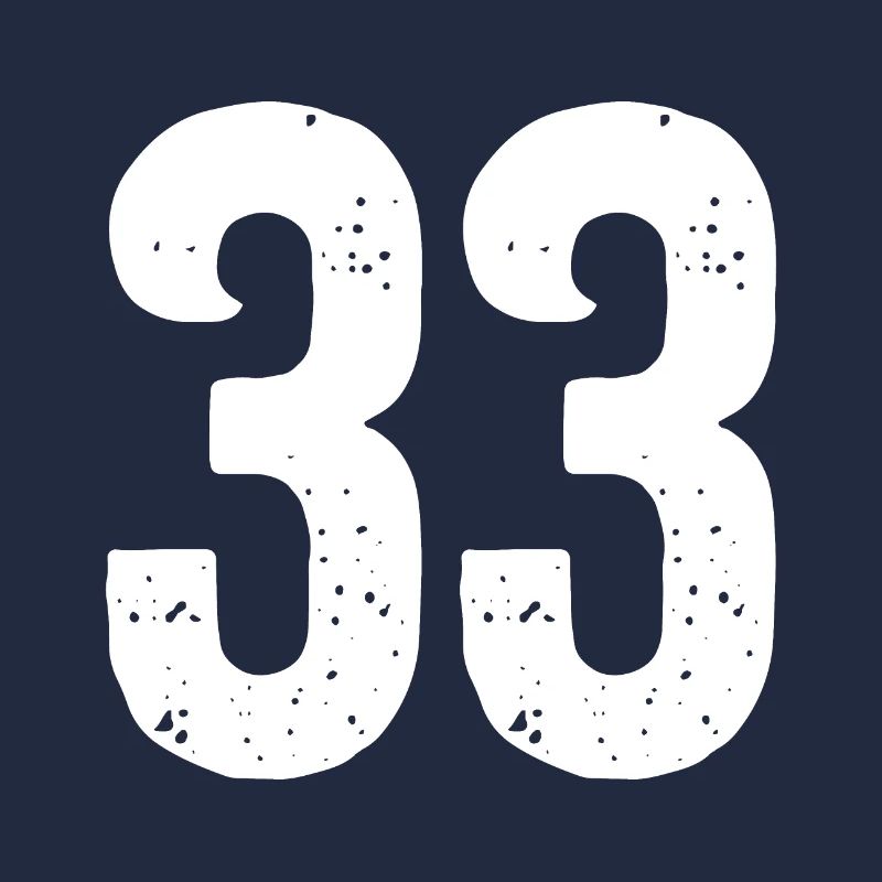 33 Numbers White