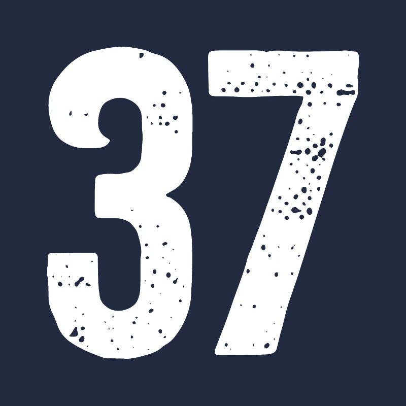 37 Numbers White