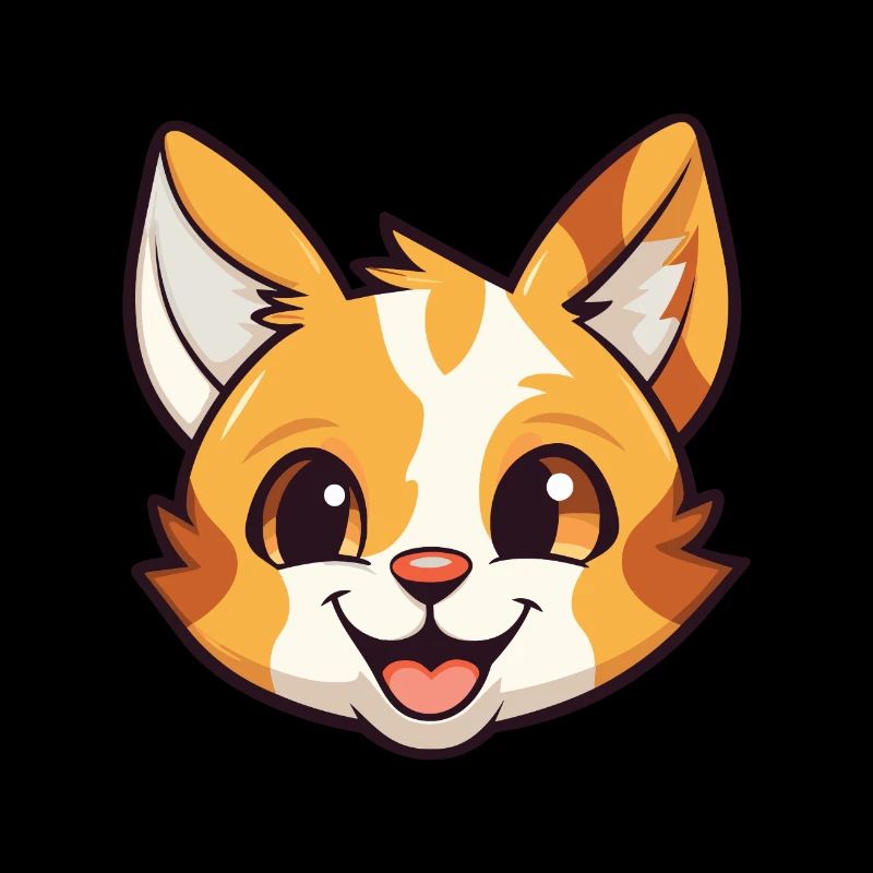 Pixie Bob Cat Cartoon Illustration à l’aquarelle