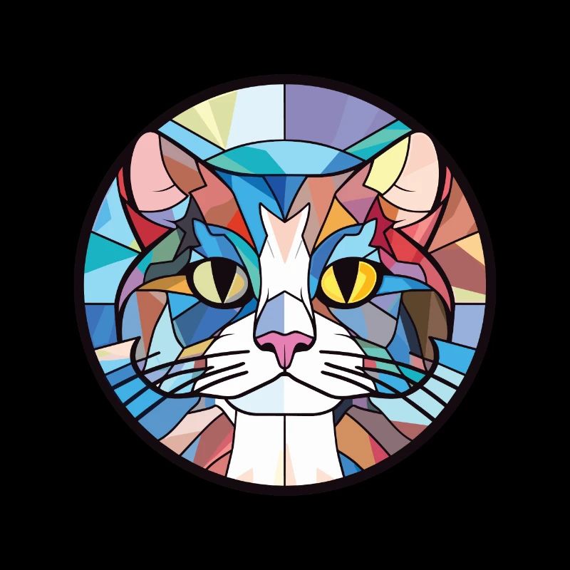 Manx Cat Breed coloré aquarelle Illustration