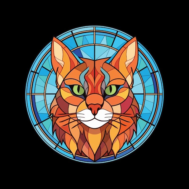 Somali Cat Breed coloré aquarelle Illustration