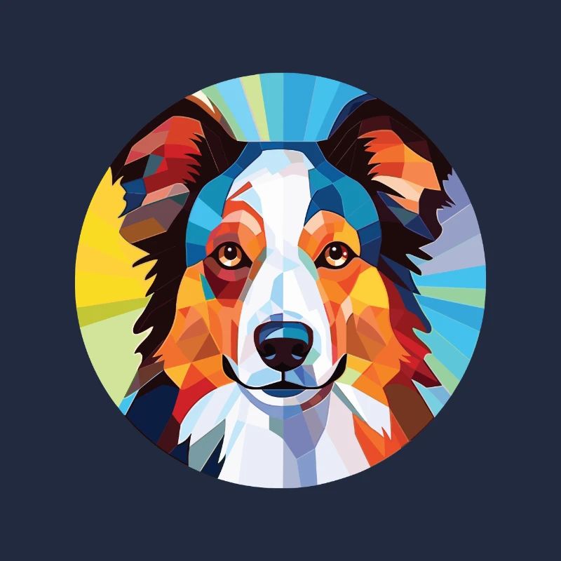 Border Collie Hunderasse Aquarell Illustration