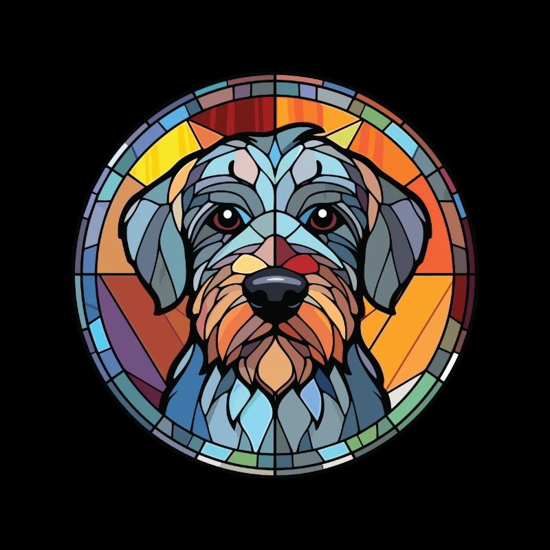 Cesky Terrier Hunderasse Aquarell Illustration