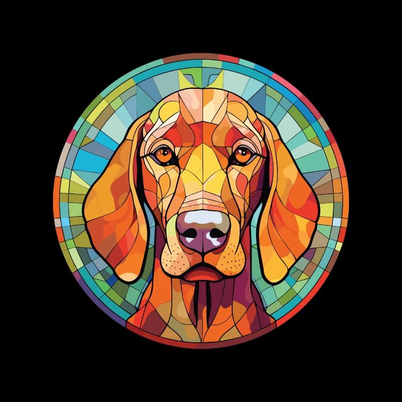 Redbone Coonhound Hunderasse buntes Aquarell