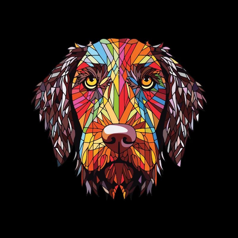 Deutscher Drahthaar Hund Rasse Aquarell