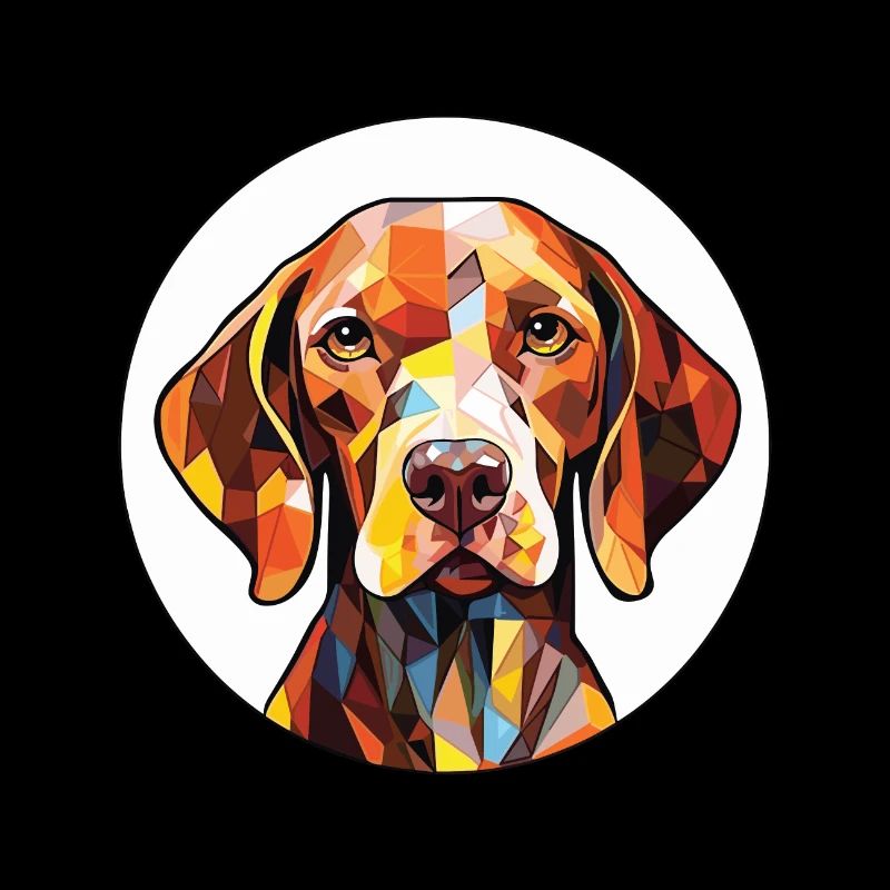 Ariege Pointer Dog Breed Watercolor Illustration