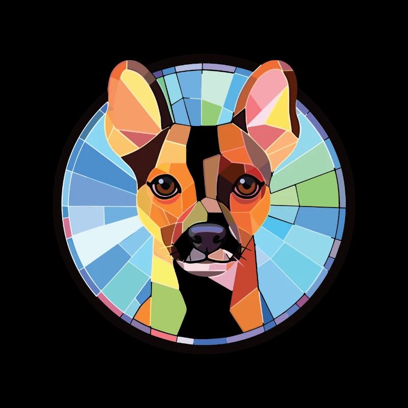 Decker Rat Terrier chien race aquarelle colorée
