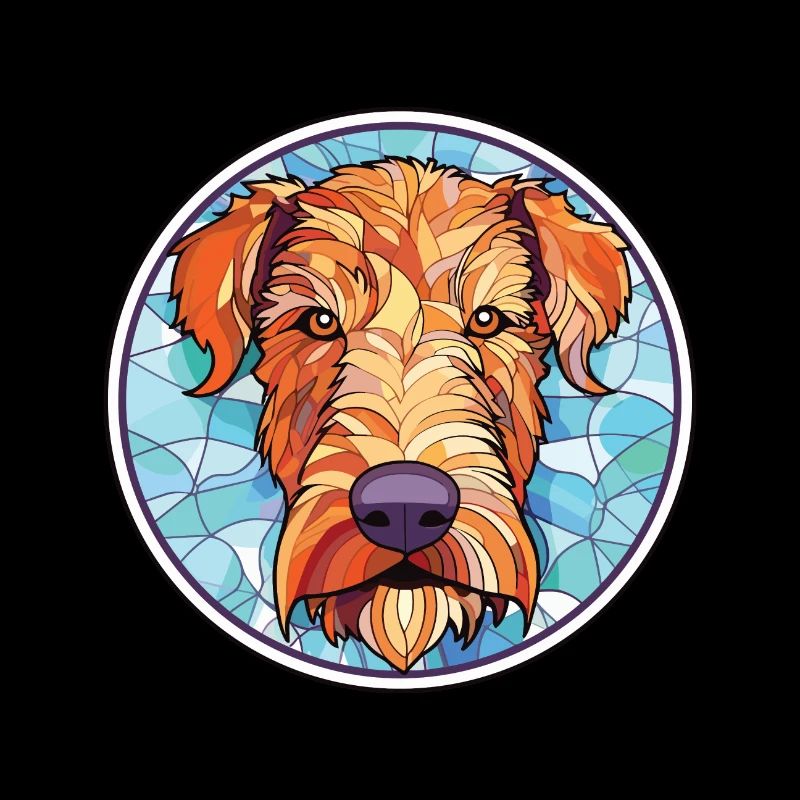 Illustration à l’aquarelle de race de chien Irish Terrier