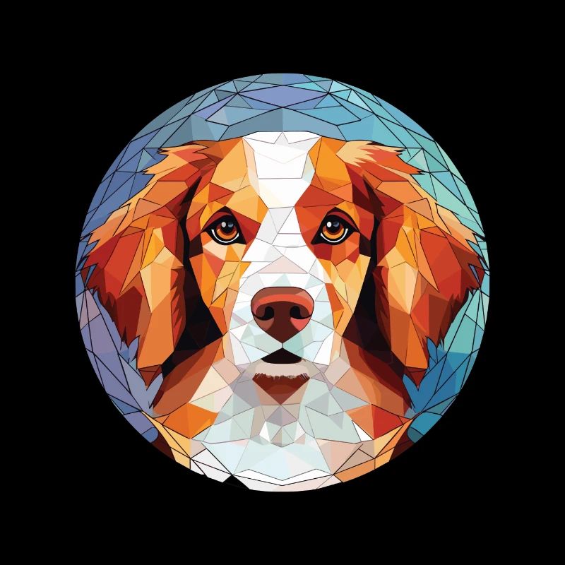 Kooikerhondje Hunderasse Aquarell Illustration