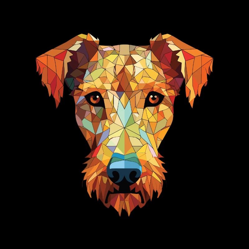 Illustration à l’aquarelle de race de chien Irish Terrier